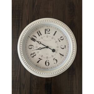Mainstays 15.5” Round Antique White French Country Analog Wall Clock